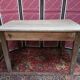 Ancienne table de ferme, 6 couverts et 2 tiroirs