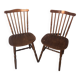 Pair of vintage Baumann western style wooden chairs #a326