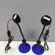 A set of wall lamps with blue glass shades from Danske Design-Light, 1980s.