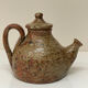 Vintage glazed ceramic sculptural teapot from the 1970s.