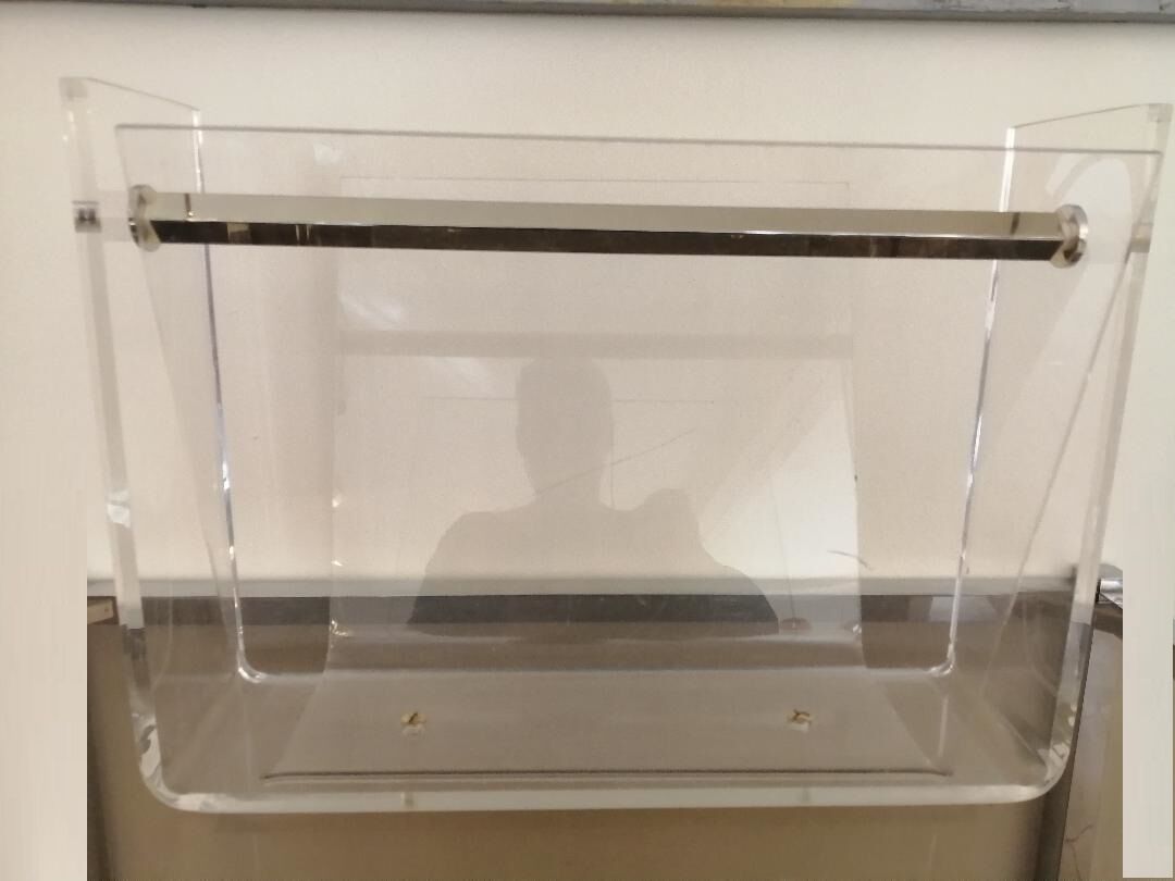 Magazine rack by David Lange for Roche Bobois