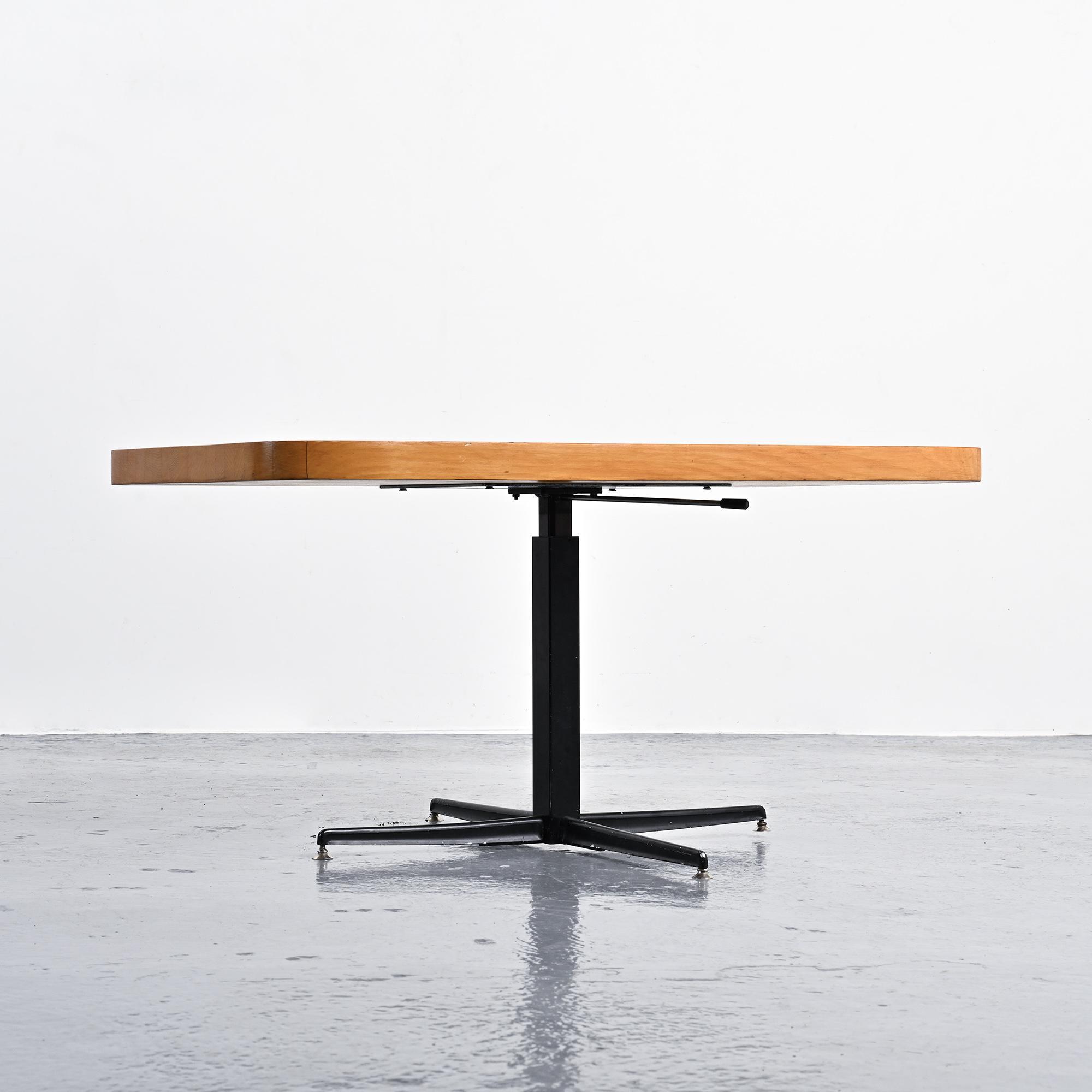 Table rise and fall for the Arcs, by Charlotte Perriand circa 1975