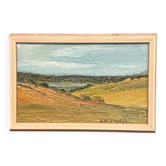Original Swedish Oil on Panel – "Vellinge" by Yngve Majvall (1931–2002) – Signed – vintage and framed