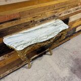 Gilded wooden console table – 1960s