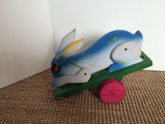 Rabbit wood painted to draw