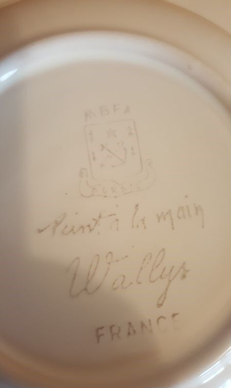 Hollow earthenware plate from Pornic MBFA Wallis