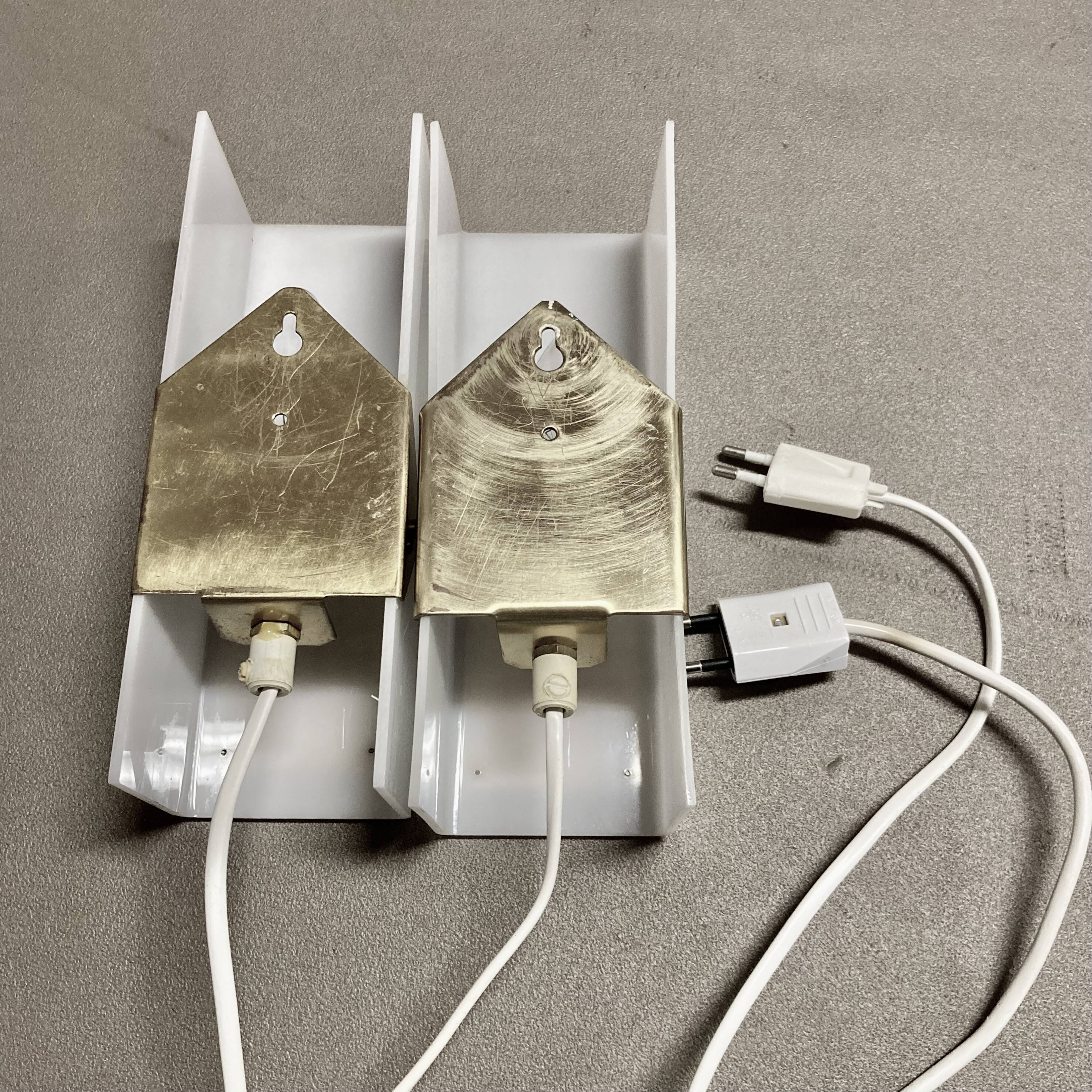 Pair of Scandinavian design wall lights from the 1950s.