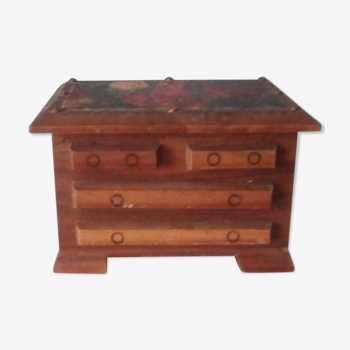 Vintage wooden jewelry box