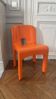 Vintage 1970 Joe Colombo 860 861 Kartell chair bright orange