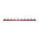 Red school wall hanger 10 patères