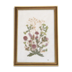 Tableau de fleurs séchées sur fond beige, vintage, artisanat