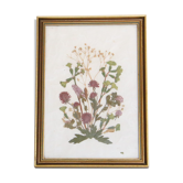Table of dried flowers on beige, vintage, handicrafts