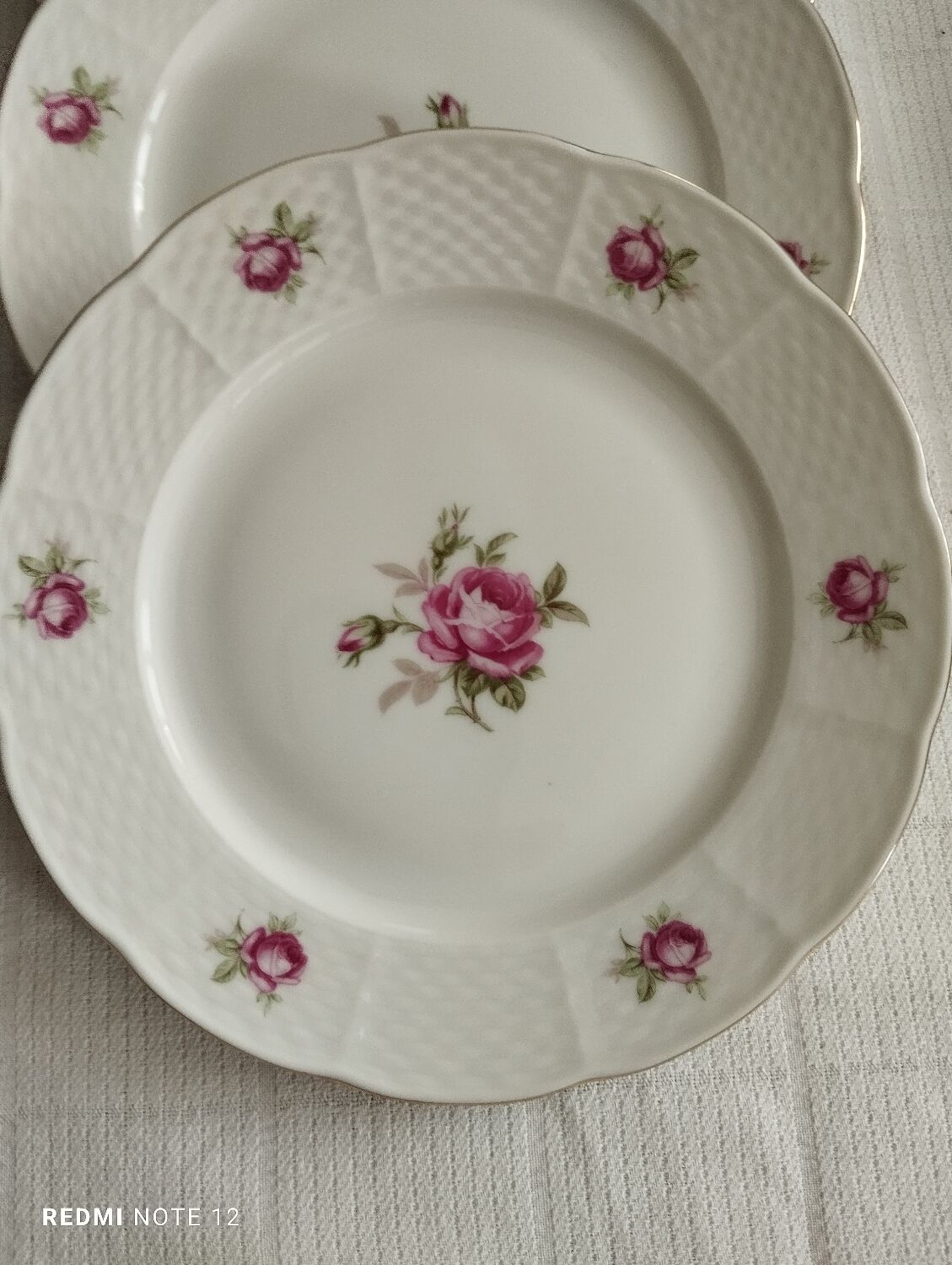 Porcelain dessert set 13 pieces vintage 1930 Thun TK Czechoslovakia