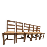 rustic solid oak chairs