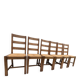 6 chaises rustiques en chêne massif et paille