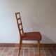 4 vintage Scandinavian chairs in light wood, 1960s.