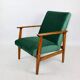Méridienne vintage en velours vert, années 1970
