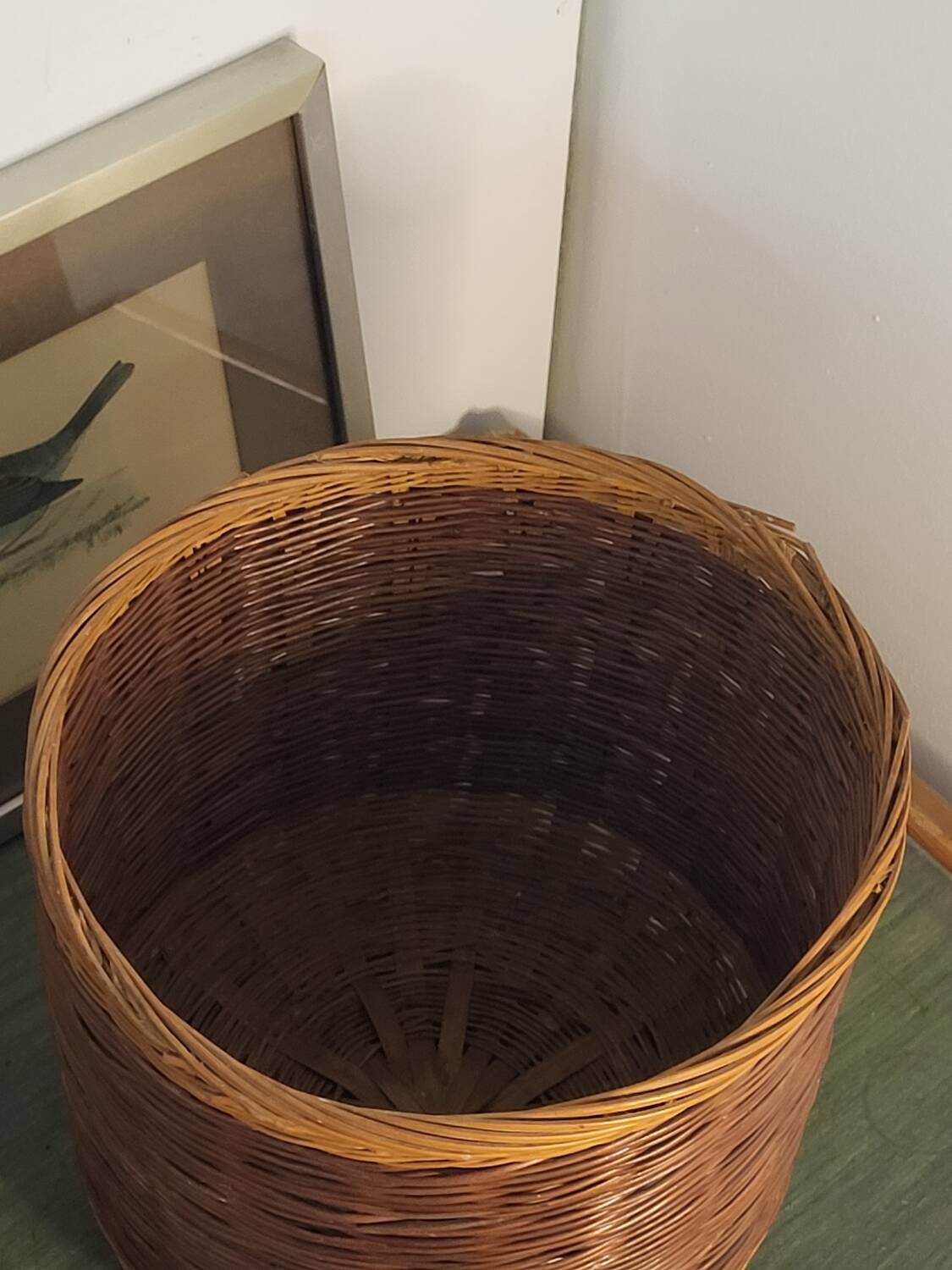 Wicker rattan planter