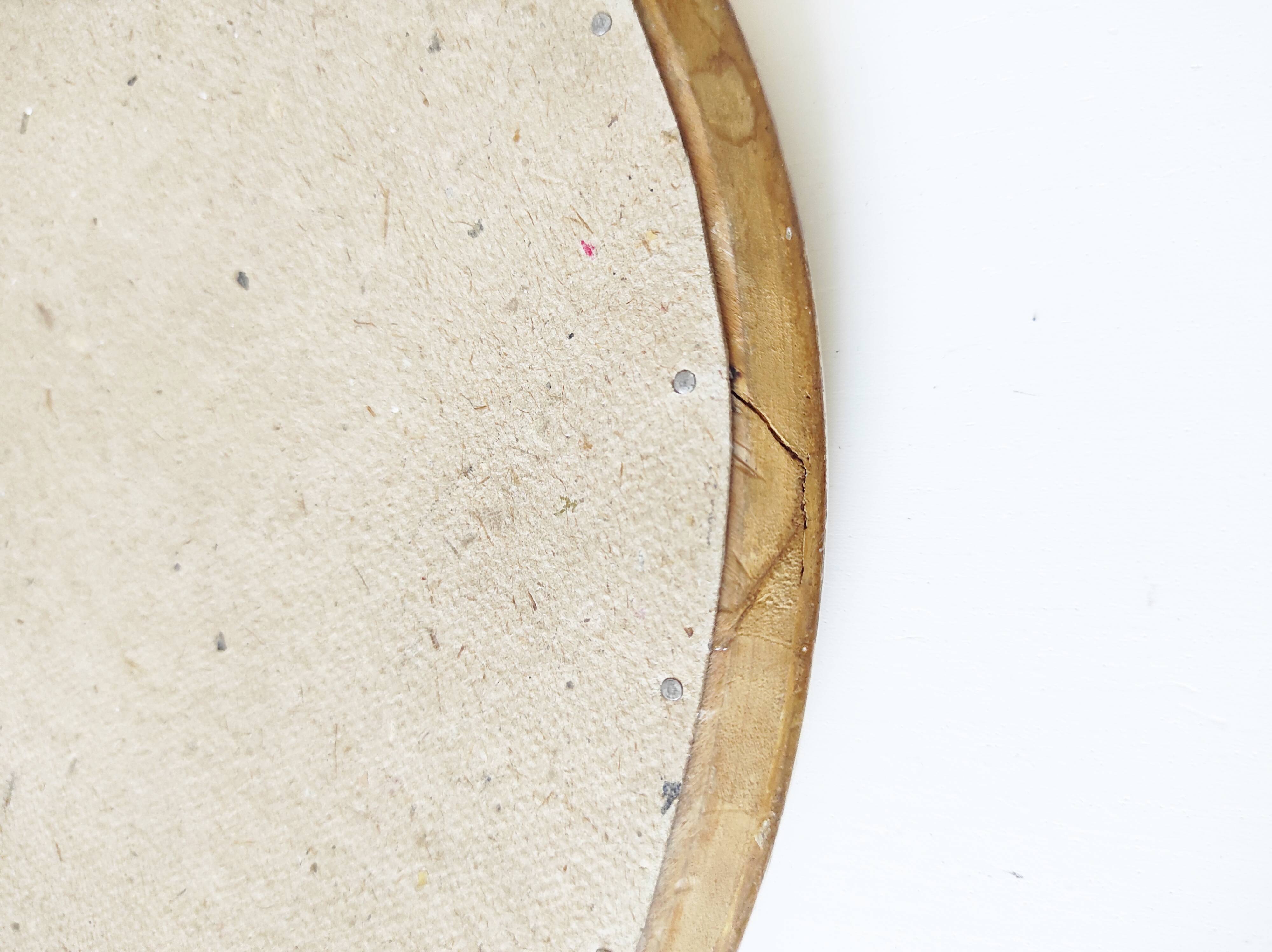 Miroir en bois doré avec fleurs