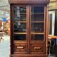 Henri II style library. Solid oak.