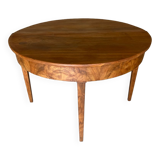 Antique table in folding round walnut