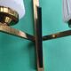 Antique gold two-light wall light