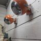 Pair of vintage 70s eyeball wall lights.