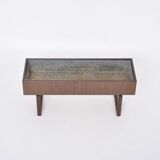 Elegant Danish Midcentury Teak wooden Planter Box with inlay metal tub