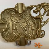 Ashtray bowl gargoyle glass blowers brass