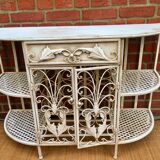 Patinated metal cabinet