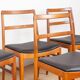 Set of 4 Danish chairs in teak and new leather model 430 by Arne Vodder.