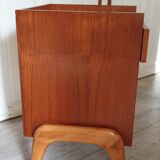 Scandinavian-style compass-footed bedside