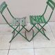 Paire de chaises de bistrot jardin pliable ancienne