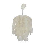 Vintage hanging lamp with mother-of-pearl lozenges