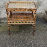Vintage rattan service
