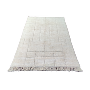 Tapis berbère graphique blanc 215x300 cm