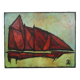 Peinture abstraite sur toile XL, peinture géante signée, 146 x 114 cm