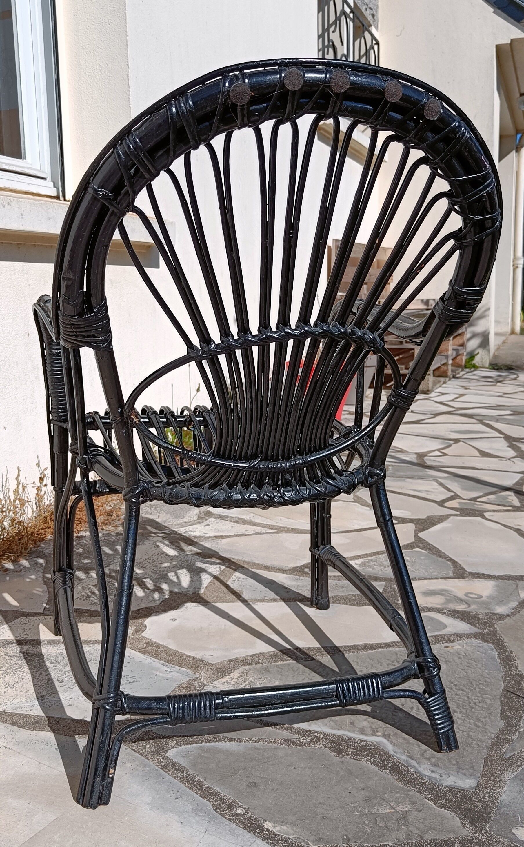 Vintage rattan armchair