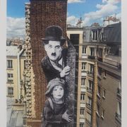 JR (1983-) Jean René says, - Homage to Charlie Chaplin, 2021 - Original signed lithograph