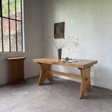Table, mobilier de montagne en hêtre, 1950