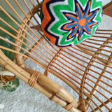 Adult chair shaped rattan basket