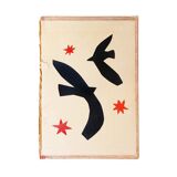 Collage on old book cover - painting after H. Matisse