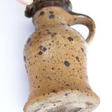 Pichet façon saucière en grès pyrité de Pierre Digan, Puisaye, La Borne 1950