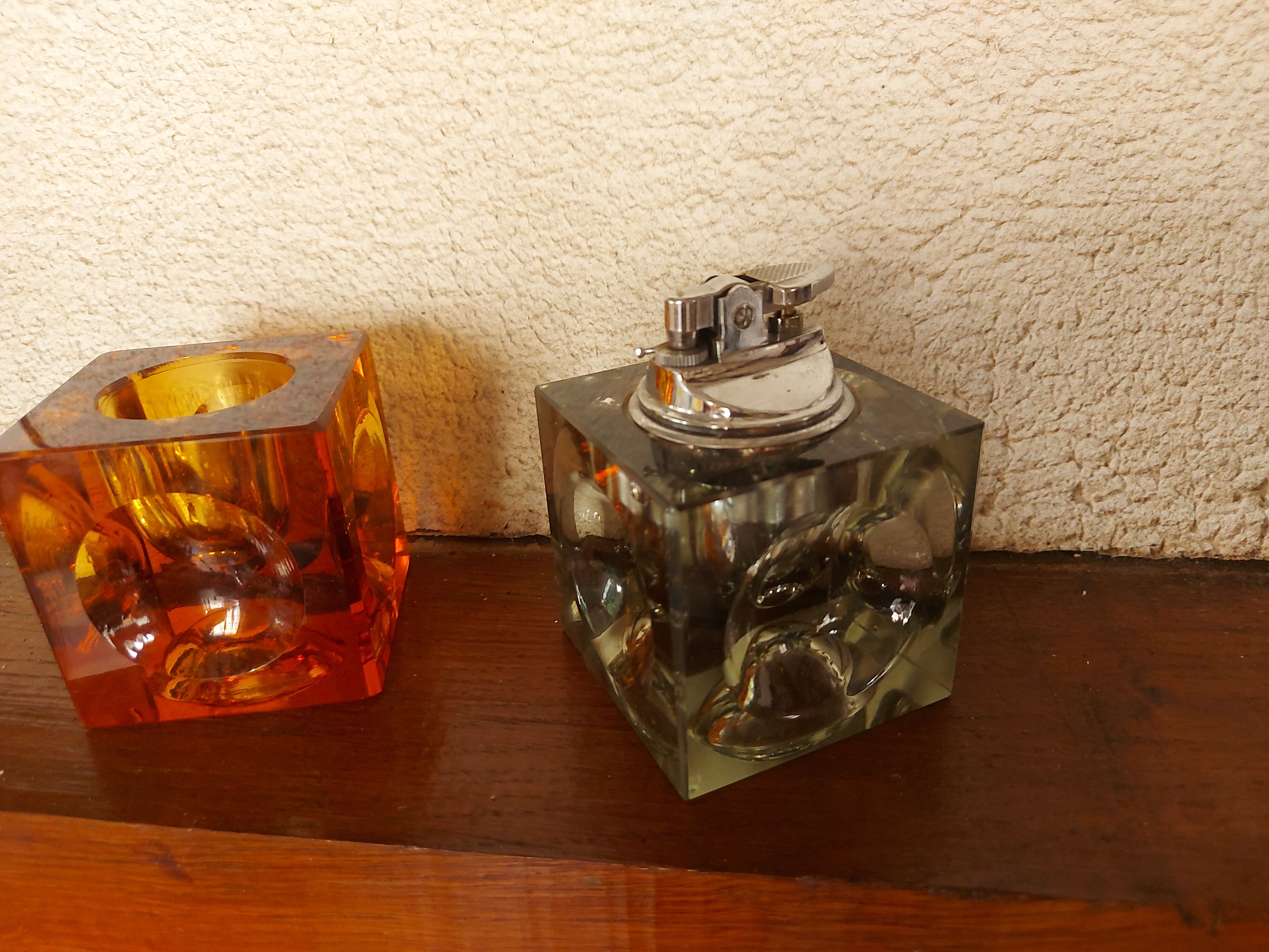 Ashtray and vintage lighter 70'S