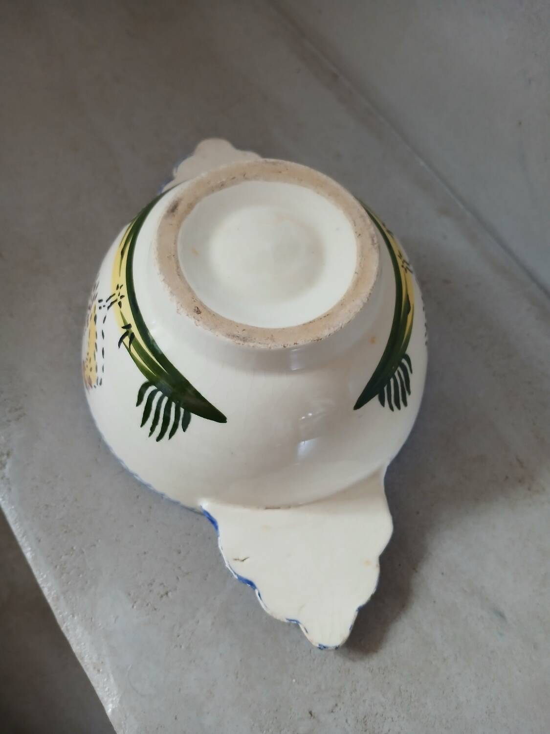 Antique Charolles earthenware bowl