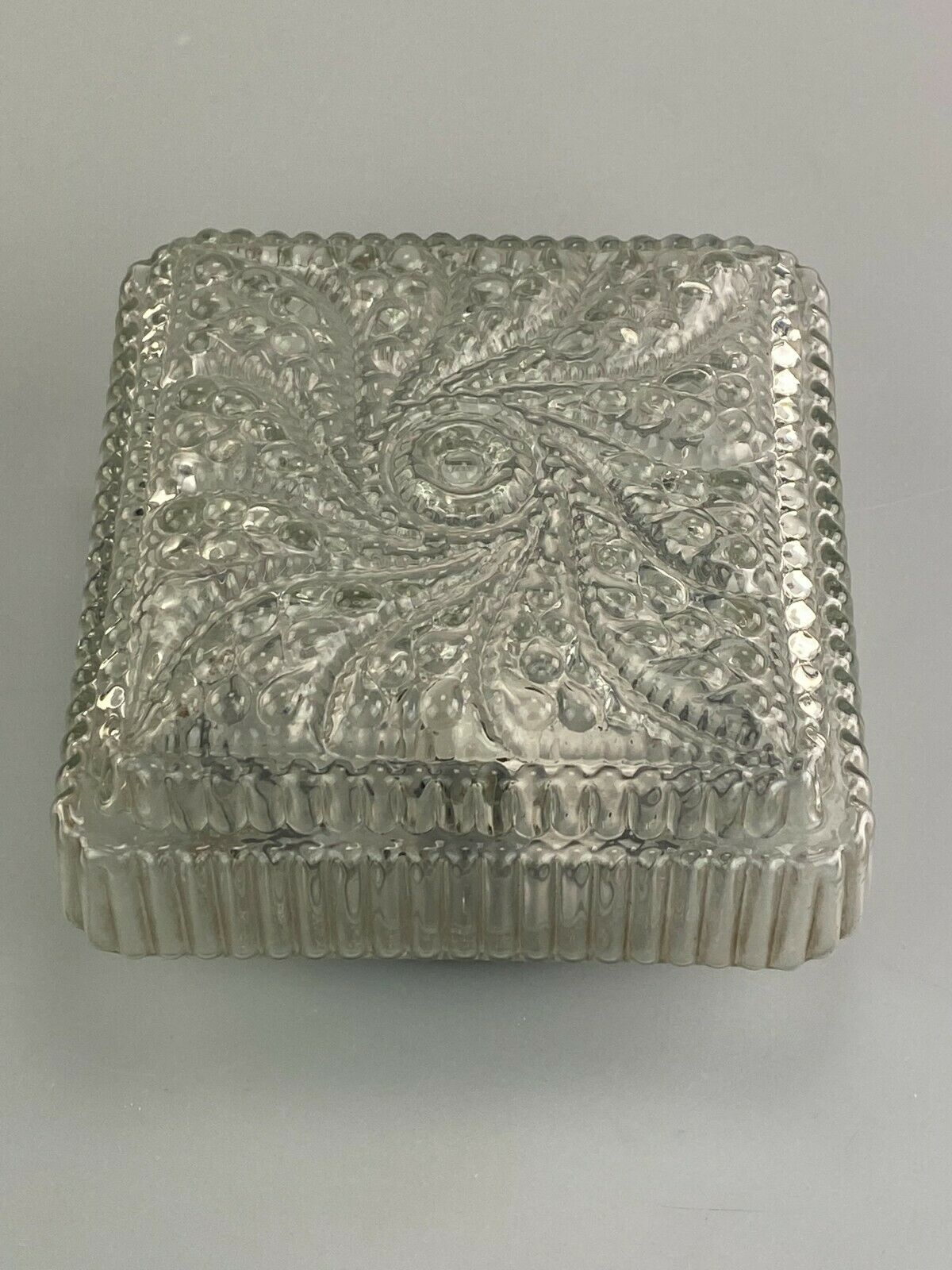 60s 70s Lamp Plafoniere Flush Mount Glass Space Age Design 70s