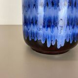 Large Pottery Fat Lava Multi-Color Floor Vase 408-40 Made by Scheurich, 1970s