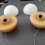 Paire de lampes de table en verre vintage