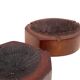 Organic modern set of 2 wood ashtrays, France 1970s