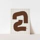 Abstract brown line giclee print, 50x70cm